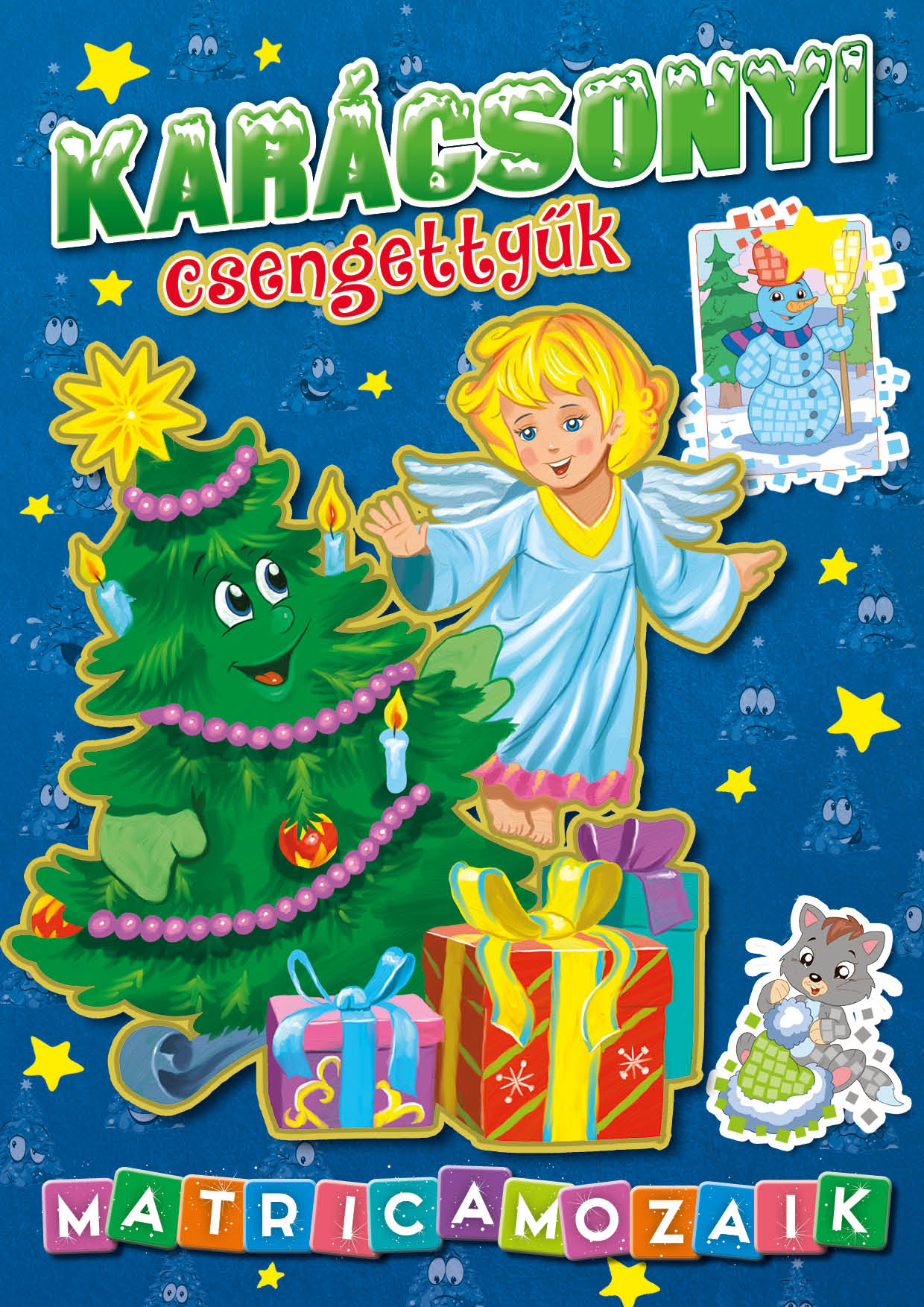 Karácsonyi csengettyűk – matricamozaik