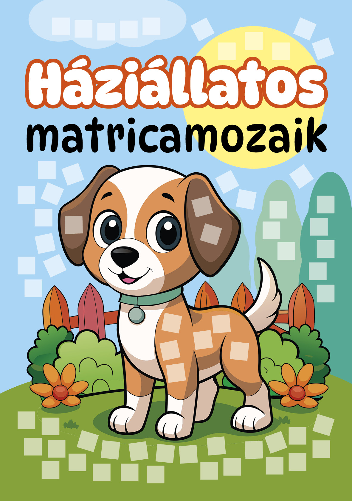 Háziállatok matricamozaik