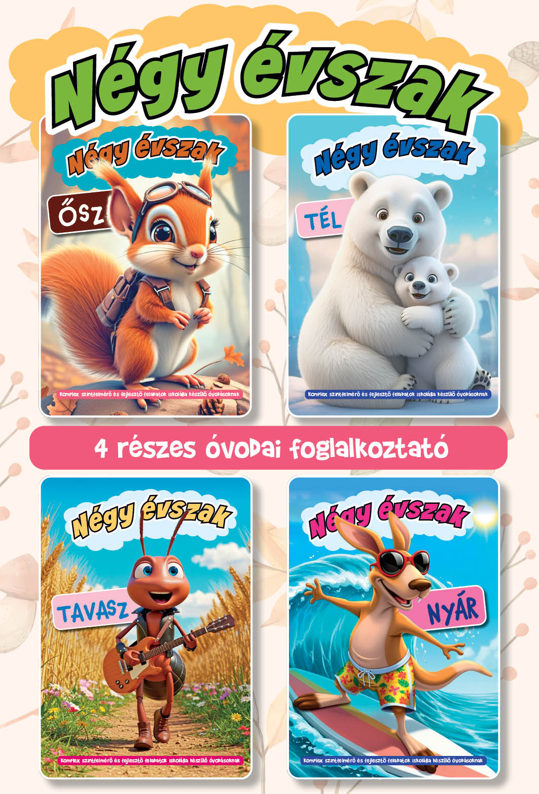 Négy évszak 4 részes ovis foglalkoztatósorozat